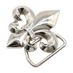 Men Women Teen Silver Metal MINI Belt Buckle Western Fashion Fleur De Lis Lily Flower