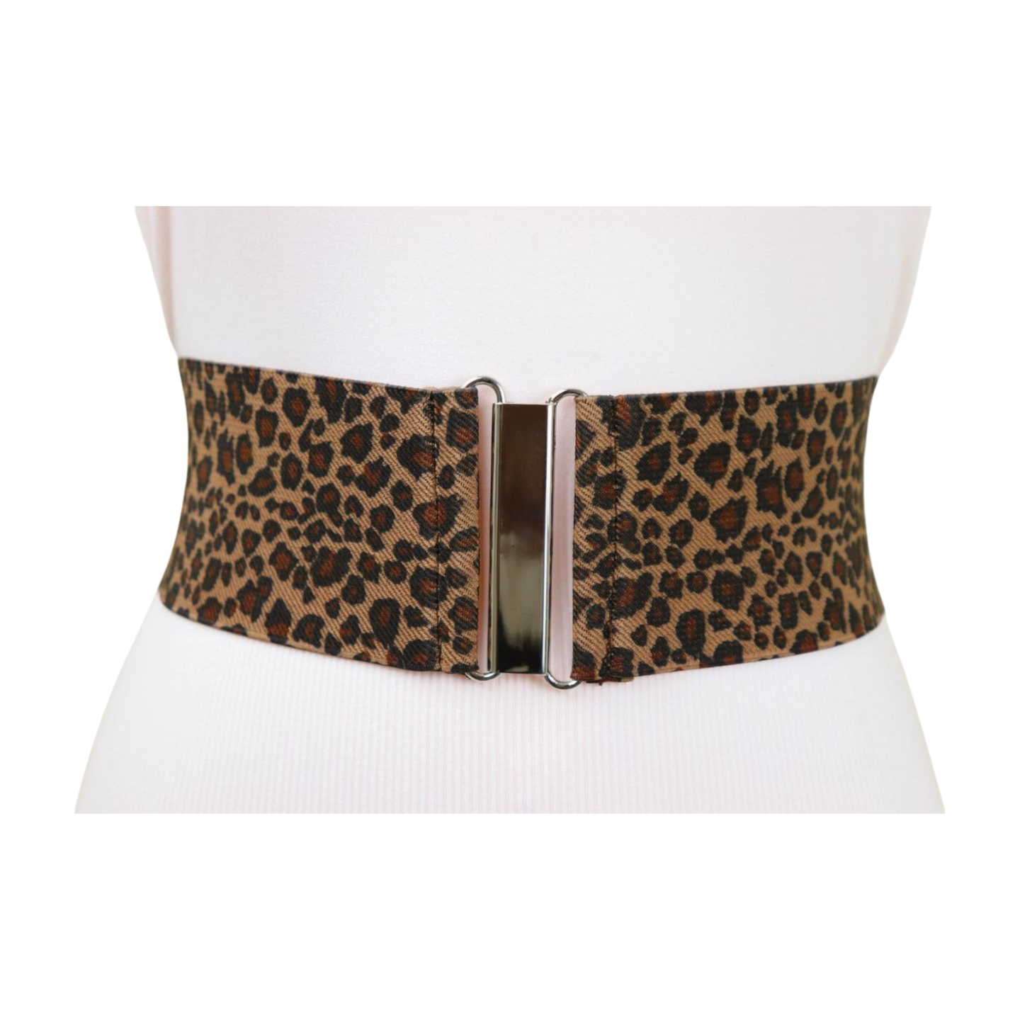 Vegan Leather Leopard Animal Print Statement Belt with Silver Accents Vegan Leopard Belt - Etsy main image 4