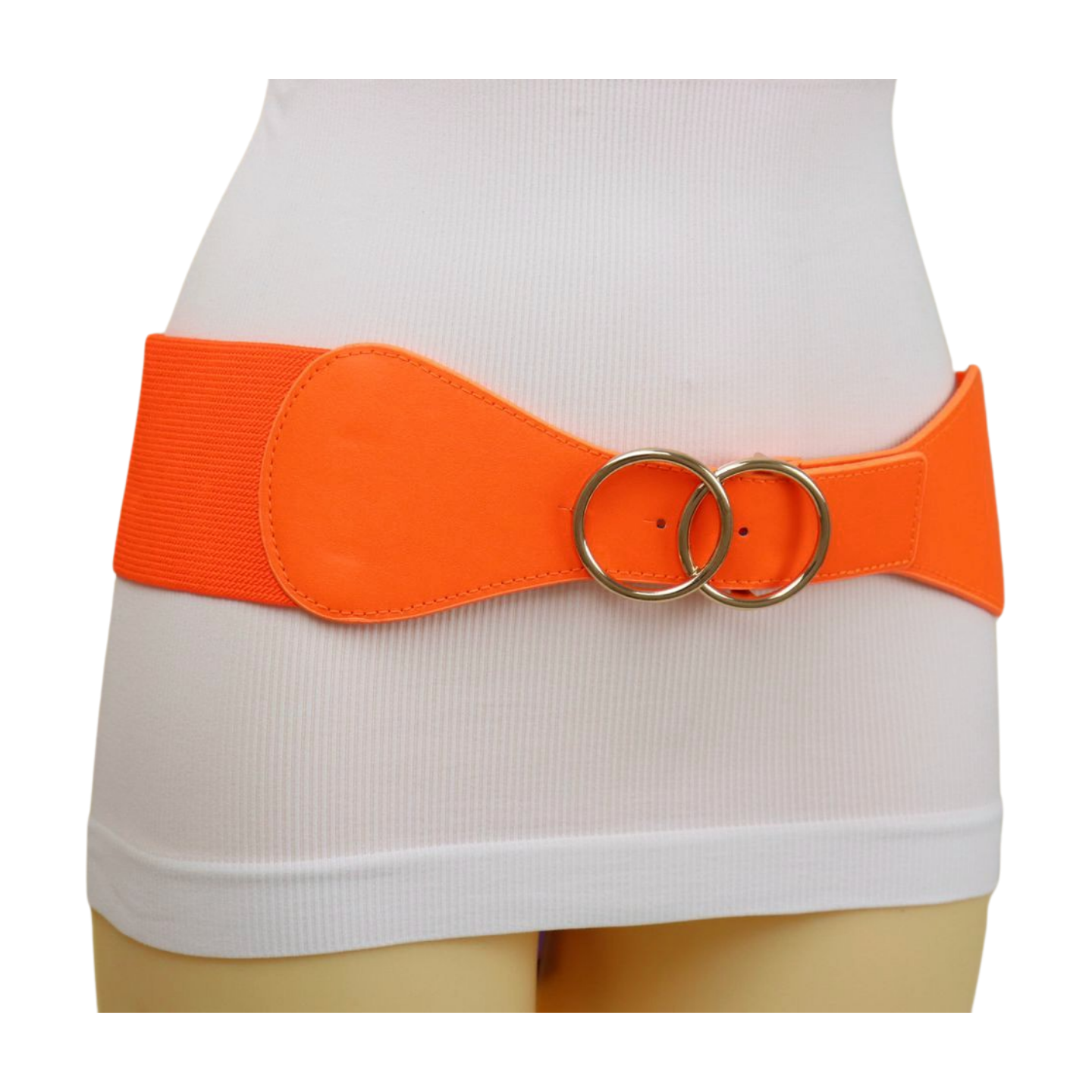 NWOT Unbroken Designs Neon Orange Patent Leather Weightbelt Lifting Belt- XS/S Orange Belt main image 2