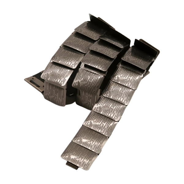Brand New Women Pewter Black Color Metal Elastic Waistband Skinny Belt Size S M