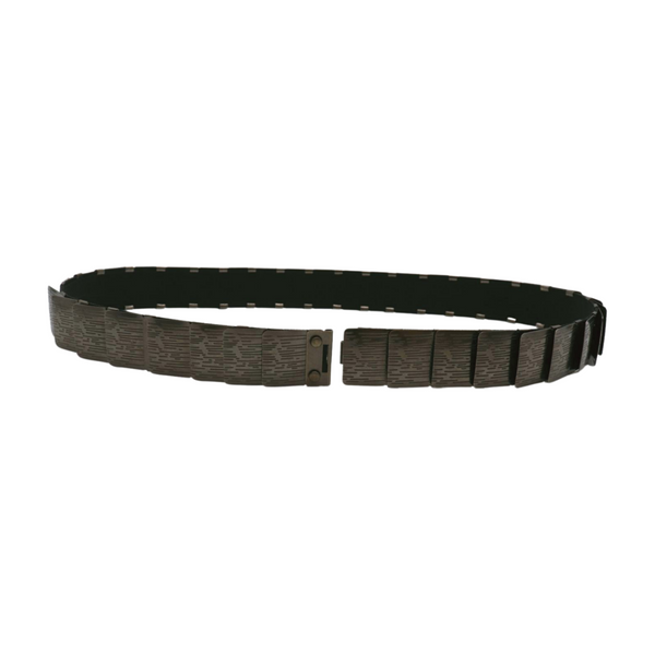 Brand New Women Pewter Black Color Metal Elastic Waistband Skinny Belt Size S M