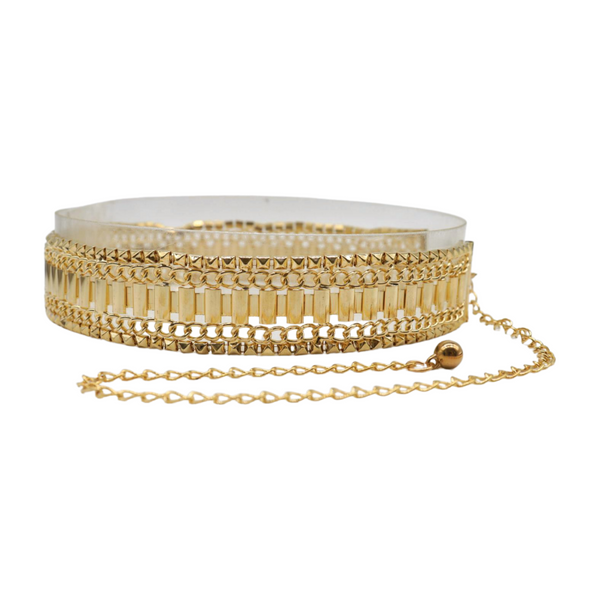 Brand New Women Gold Metal Chain Fashion Belt Hip High Waist Size S M L