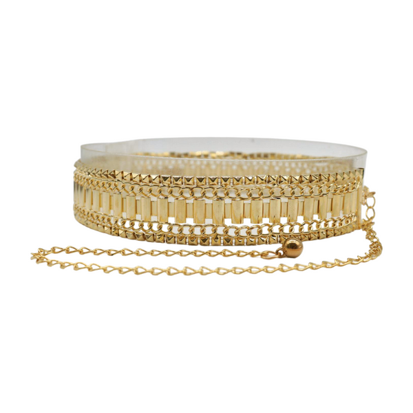 Brand New Women Gold Metal Chain Fashion Belt Hip High Waist Size S M L