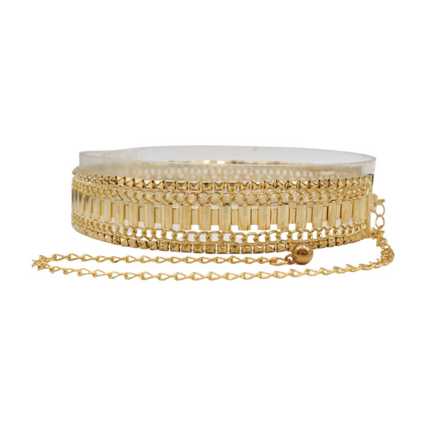 Brand New Women Gold Metal Chain Fashion Belt Hip High Waist Size S M L