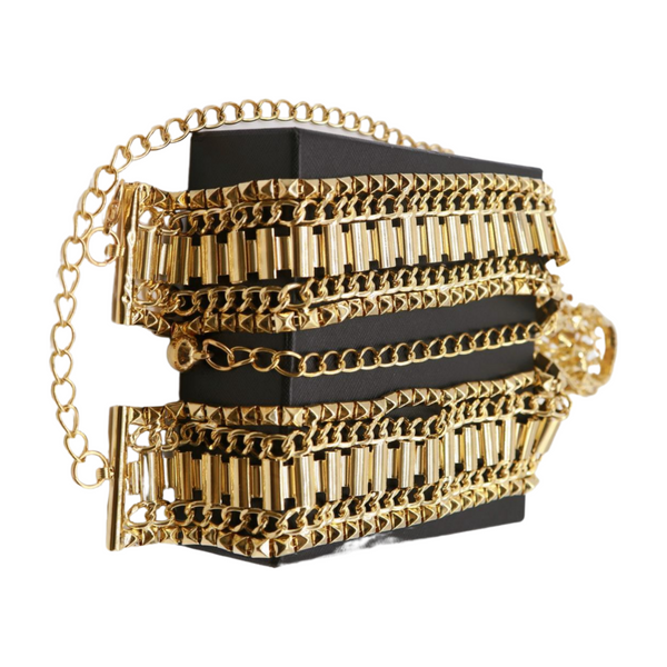 Brand New Women Gold Metal Chain Fashion Belt Hip High Waist Size S M L