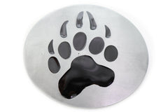 New Men Women Silver Metal Western Fashion Accessory Bear Foot Print Oval Buckle