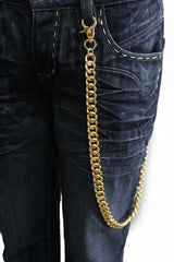 Men Women Gold Chunky Metal Long Thick Links Wallet Strong Chain Key Chain Biker