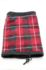 Women Scarf Turtle Neck Warmer Head Cover Outdoor Face Mask Sport Red Geometric