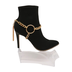 Women Gold Chain Boot Bracelet Shoe Circle Under Charm Tassel Fashion Jewelry