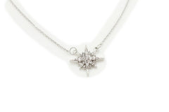 Brand New Classic Short Star Necklace with Stud Earrings WN76