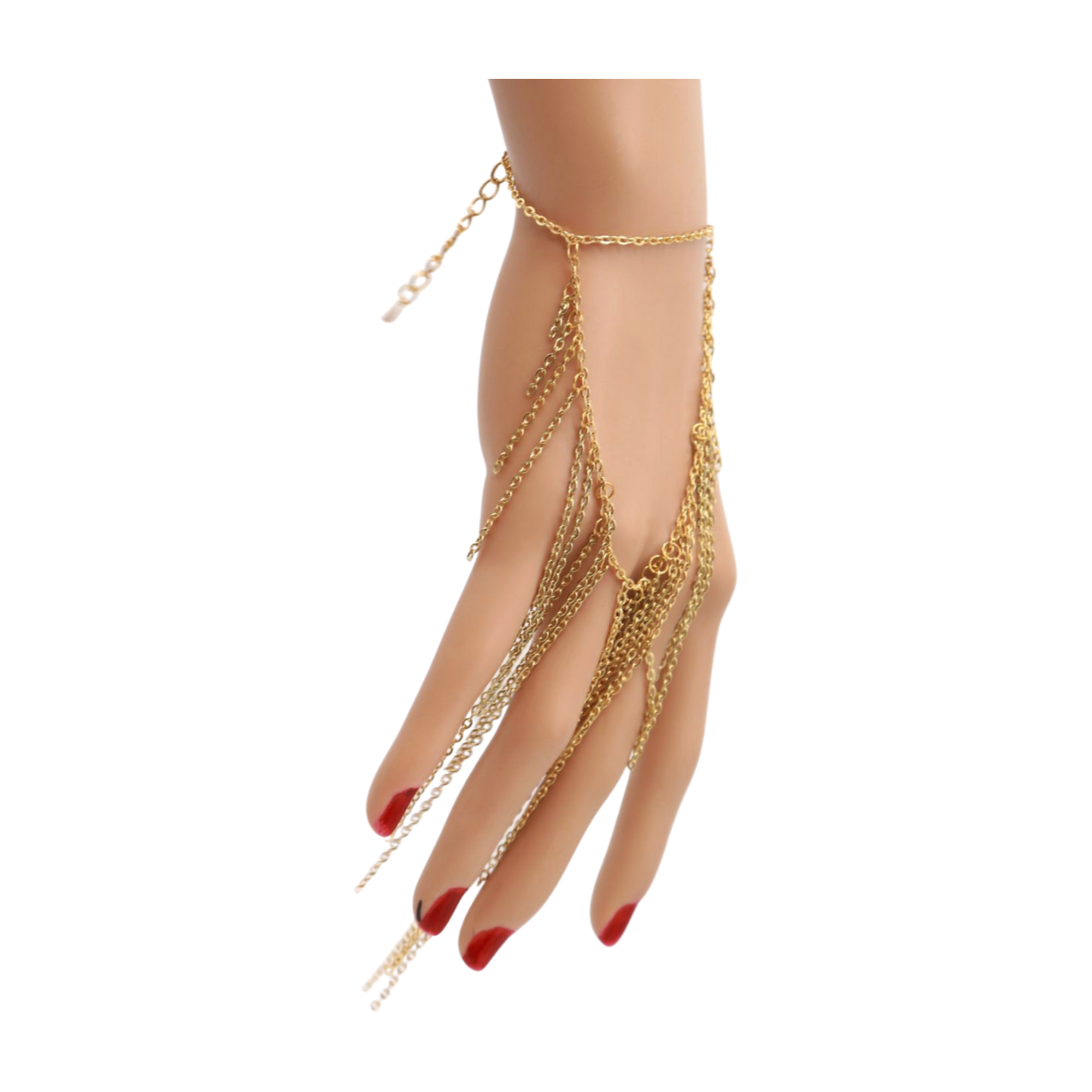 Hand Chain Metal Women Gold Metal Hand Chain Bracelet Multi Strands – alwaystyle4you