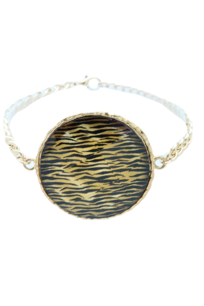Brand New Sexy Women Gold Metal Chain Boot Bracelet Shoe Bling Zebra Charm Fashion Jewelry