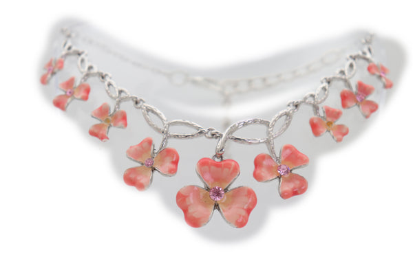 Brand New Women Silver Metal Chain Boot Bracelet Shoe Clover Flower Charm Bling Luck Anklet