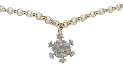 Rhinestone Snowflake Charm Boot Chain
