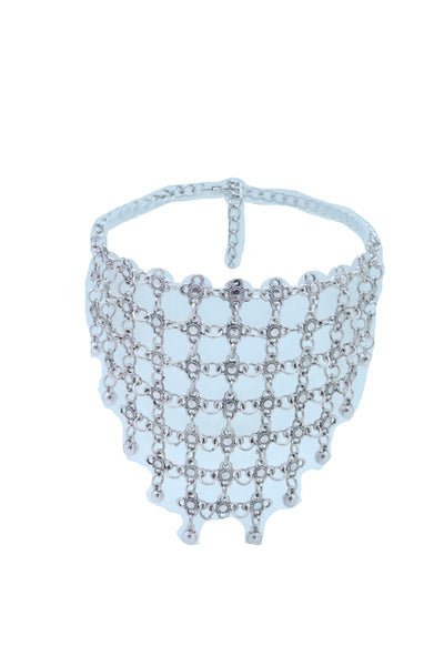 Women Silver Metal Chain Boot Bracelet Shoe Flower Net Charm Western Anklet Bell Adjustable Band Size