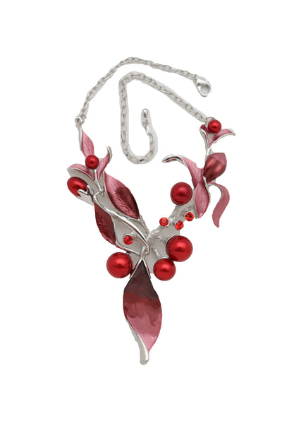 Brand New Women Silver Metal Boot Chain Bracelet Western Shoe Charm Jewelry Hot Red Flower