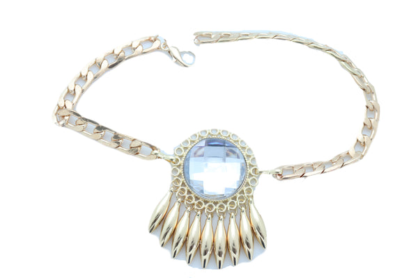 Women Gold Metal Boot Chain Bracelet Shoe Anklet Bling Sun Flower Shiny Charm One Size
