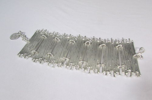 Gold Silver Metal Wide Elastic Stretch Bracelet Bamboo Plates New Women Fashion Jewelry Accessories - alwaystyle4you - 20