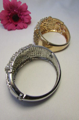 Gold / Silver Metal Retro Bracelet Cuff Multi Rhinestones New Women Fashion Jewelry Accessories - alwaystyle4you - 6