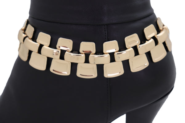 Brand New Women Gold Boot Mesh Chain Links Bracelet Shoe Charm Jewelry Bling Street Bling