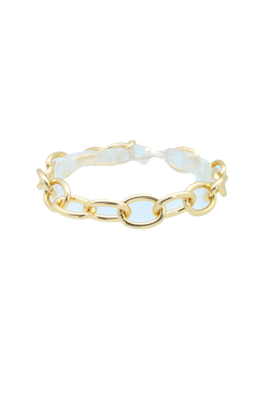 Women Gold Metal Chunky Chain Thick Links Boot Bracelet Shoe Band Anklet Strap Adjustable Size