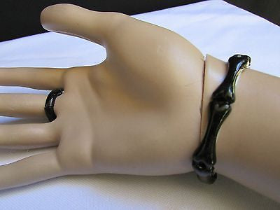 Hot Women Black Skeleton Hand Ring Chain Slave Long Bracelet Skull Fashion - alwaystyle4you - 12