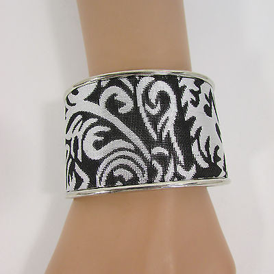 Silve Metal Cuff Bracelet Unique Leaves Detail 2" Long Women Fashion Jewelry Accessories - alwaystyle4you - 1