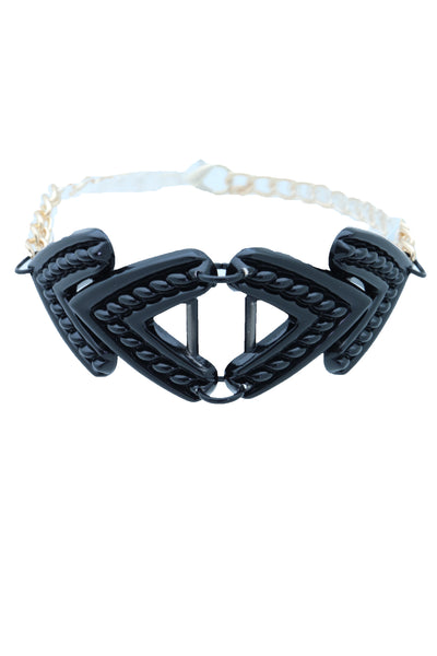 Women Gold Boot Chain Bracelet Western Shoe Black Arrow Retro Style Charm Anklet One Size