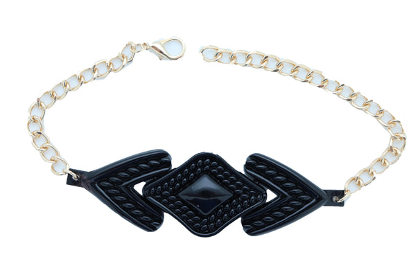Women Western Metal Boot Chain Bracelet Shoe Bling Arrow Head Shape Charm Anklet One Size