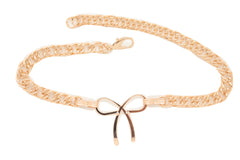Gold Metal Boot Chain Bracelet Western Shoe Bot Tie Ribbon Charm Jewelry