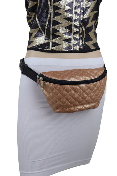 Brand New Women Rust Gold Fashion Fanny Pack Belt Bum Bag Cross Body Adjustable Size S M