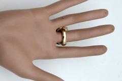 Gold Metal Water Turtle Elastic Band Silver Beads Ring Fun Jewelry Accessories