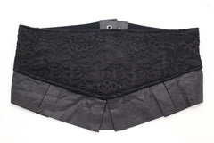 Black Wide Elastic Waistband Floral Lace Fashion Belt Hip High Waist Fit S