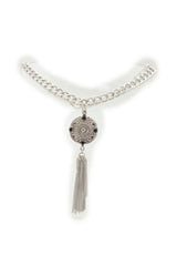 Silver Chain Boot Bracelet Shoe Ethnic Jewelry Tassel Retro Flower Charm