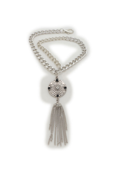 Brand New Women Silver Chain Boot Bracelet Shoe Ethnic Jewelry Tassel Retro Flower Charm
