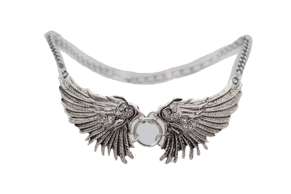 Brand New Women Western Silver Metal Boot Chain Bracelet Shoe Angel Wings Charm Jewelry