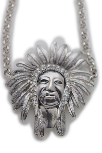 Brand New Women Silver Chain Boot Western Bracelet Shoe American Indian Head Charm Anklet