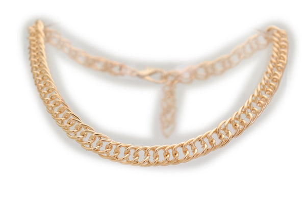 Brand New Women Gold Metal Boot Chain Links Bracelet Western Shoe Basic Anklet Jewelry