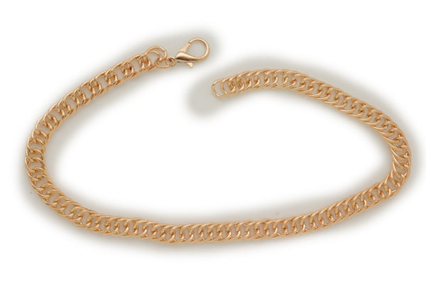 Brand New Women Gold Metal Boot Chain Links Bracelet Western Shoe Basic Anklet Jewelry