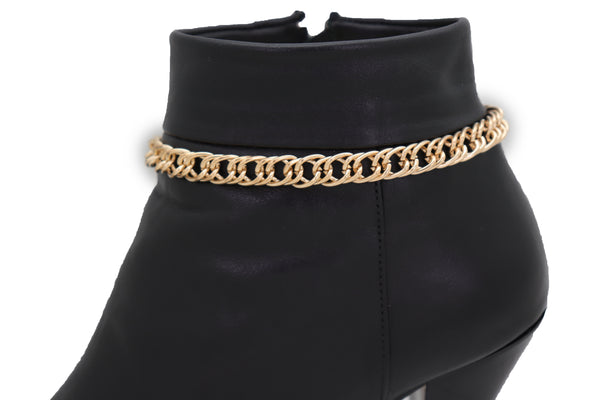 Brand New Women Gold Metal Boot Chain Links Bracelet Western Shoe Basic Anklet Jewelry