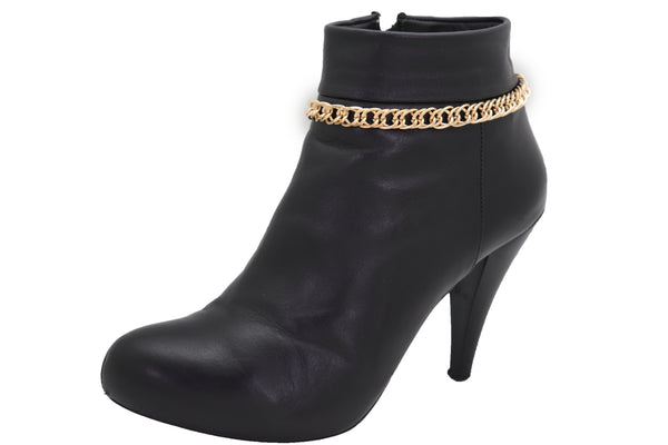 Brand New Women Gold Metal Boot Chain Links Bracelet Western Shoe Basic Anklet Jewelry