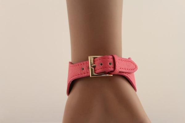 Aqua Blue / Pink / Light Pink / Black Faux Leather Strap Nude Bracelet Gold Metal Owl Head Black Rhinestone Fashion New Women Jewelry Accessories - alwaystyle4you - 23