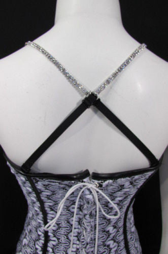 New Women Fashion Decorative Accessories Lingerie Bra Straps Silver Rhinestones