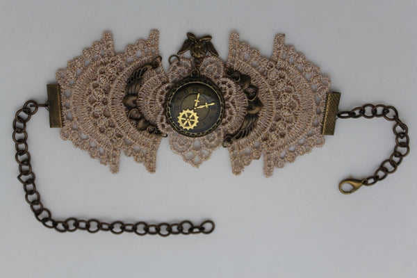 Antique Gold Boot Bracelet Chain Anklet Shoe Charm Lace Steam Punk Clock New Women Accessories