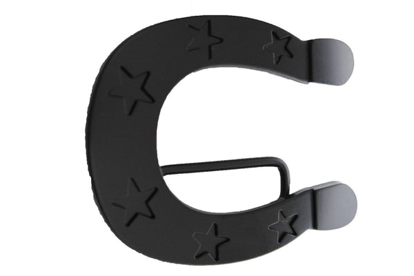 Black Metal Horseshoe Texas Star Luck Belt Buckle New Men Women Rodeo Accessories
