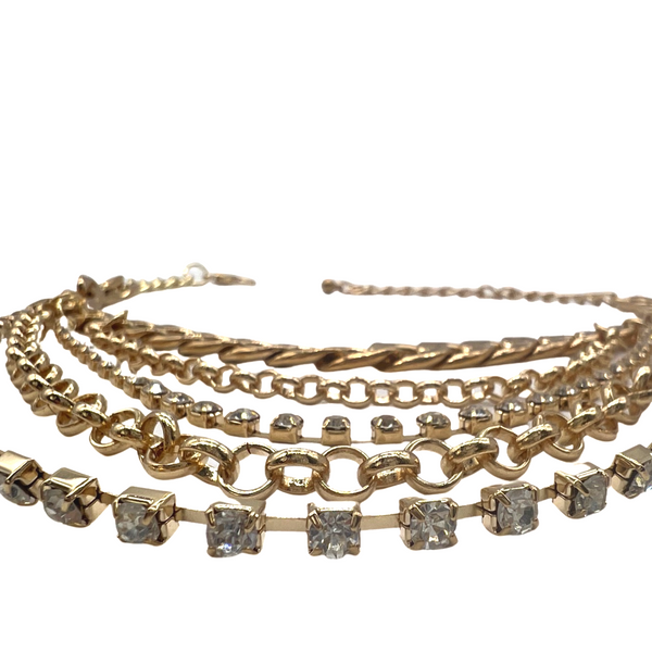 Brand New Women Gold Metal Boot Chain Bracelet Anklet Shoe Multi Strand Back Charm Jewelry One Size