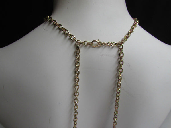 Gold Metal Sexy Body Chain Big Yellow Cute Butterfly Necklace New Women Fashion Jewelry Accessories
