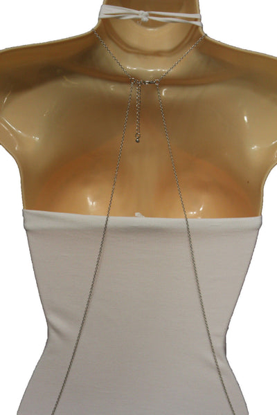 Gold Silver Body Chain Double Metal Plate Classic Chic Long Necklace New Women Jewelry Accessories