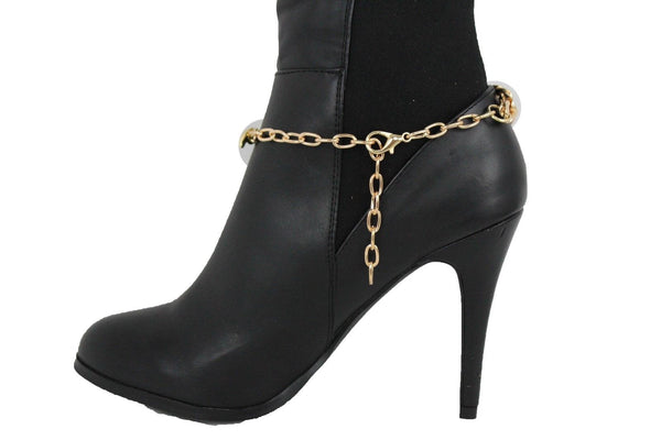 Gold Silver Copper Metal Chain Bling Boot Bracelet Shoe Animal Charm Scorpion Women Accessories