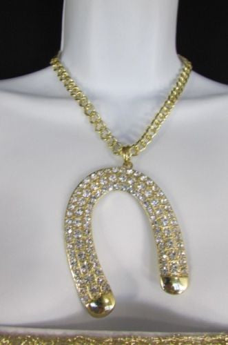 New Women Gold Metal Head Chain Wrist Bracelet Chunky Links Connected Ring